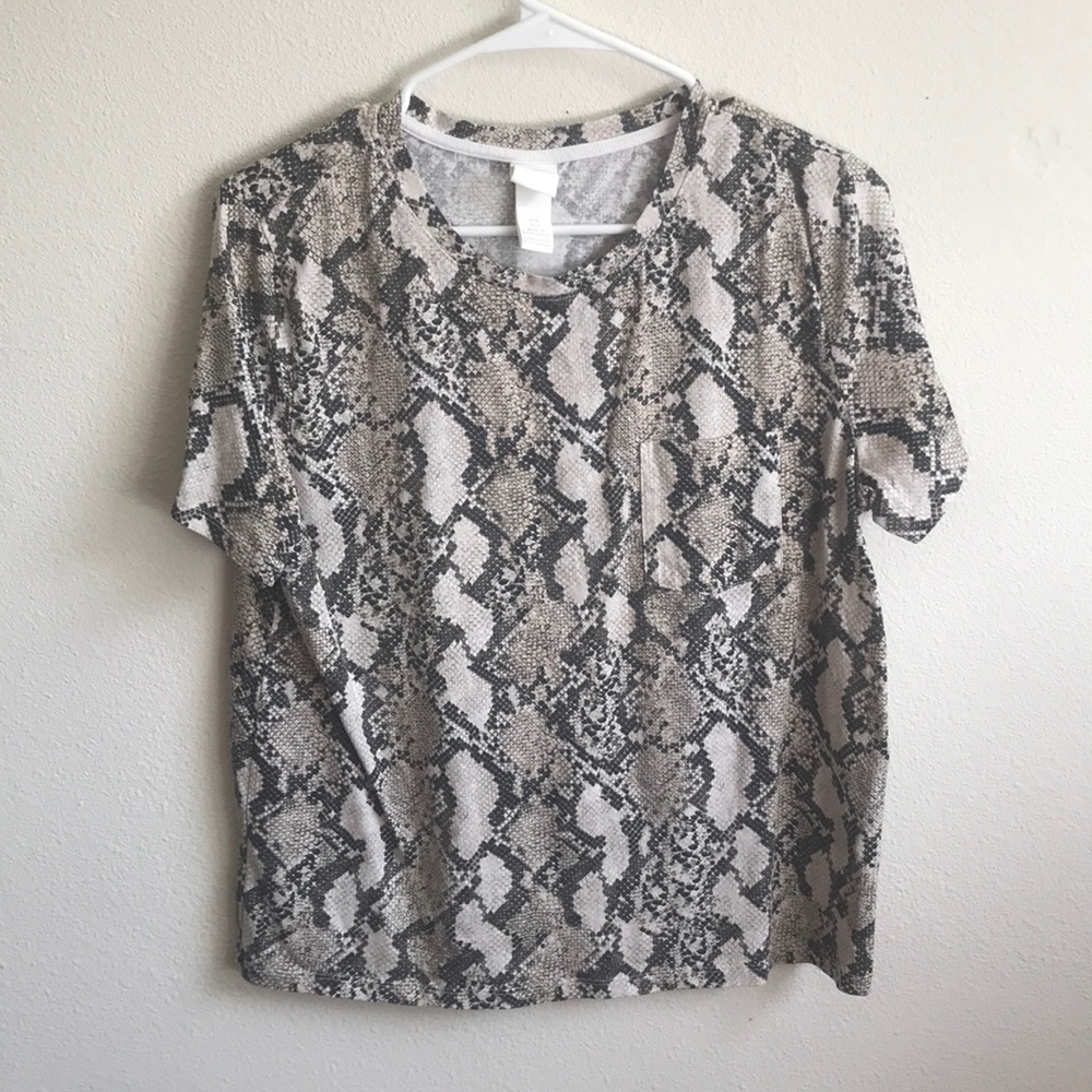 H&M snake print tee